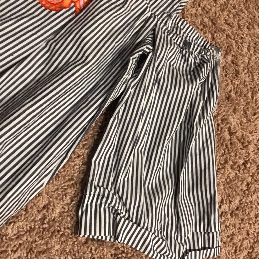 Striped Top With Roses - Picture 2 of 5